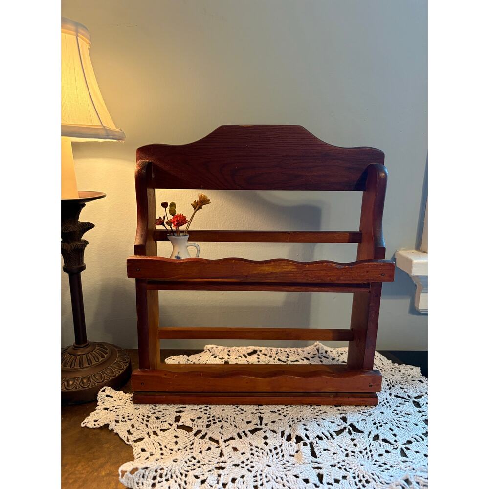 Vintage wooden spice rack
